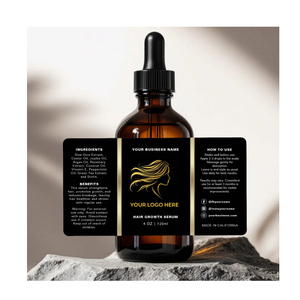 Etiqueta Personalizada para Productos, Etiqueta de Lujo con Lámina Dorada para Botellas de Aceite de Cáñamo, Fabricante de Etiquetas - Product Image 6