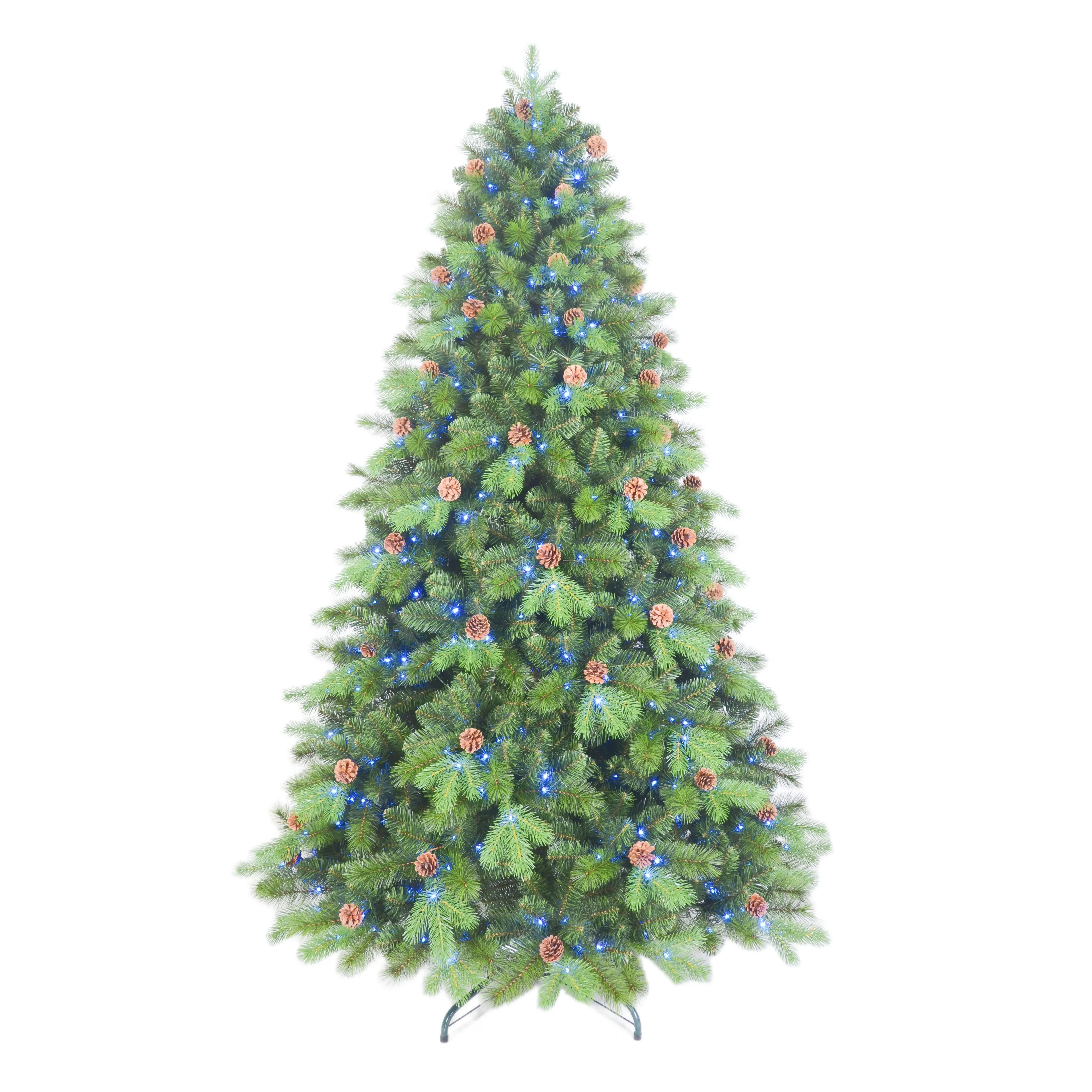 Luxury Pre Lit Outdoor Christmas Tree Full Artificial PE PVC Indoor Home Decorative Xmas Tree