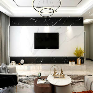 Meuble <span class=keywords><strong>mural</strong></span> moderne de luxe léger en pierre, décoration murale en carrelage, meuble <span class=keywords><strong>TV</strong></span> en marbre - Product Image 5