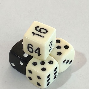 Dados de Backgammon de Melamina Negra de Alta Calidad de 16 mm - Product Image 6