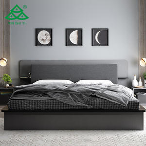 Gran oferta de <span class=keywords><strong>Amazon</strong></span>, cama doble/King con marco de madera con cabecero de almacenamiento, cama multifuncional de estilo más nuevo para dormitorio de apartamento - Product Image 5