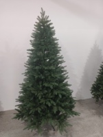 Sapin de Noël artificiel floqué anti-chute en PE de haute densité avec LED