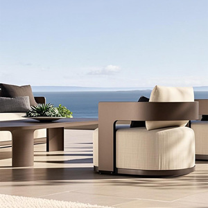 Juego de Sofás para Patio RH Furniture, Muebles de Exterior de Aluminio para Resorts, Juego de Sofás Metálicos para Jardín - Product Image 5