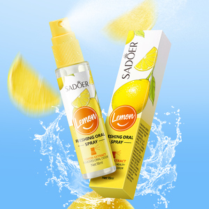 Marque distributeur OEM SADOER Spray buccal au citron Rafraîchir l'<span class=keywords><strong>haleine</strong></span> et nourrir les fruits Élimine la <span class=keywords><strong>mauvaise</strong></span> <span class=keywords><strong>haleine</strong></span> Produits de soins bucco-dentaires rafraîchissants - Product Image 1