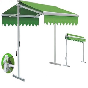 Haute qualité <span class=keywords><strong>manuel</strong></span> <span class=keywords><strong>Double</strong></span> taille bras incurvé Type tissu décoratif extérieur balcon toile auvent rétractable - Product Image 4