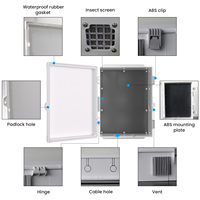 Boîtier de jonction électrique extérieur en plastique ABS IP67/55, résistant à l'eau, à charnières, pour montage mural/colonne