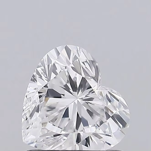 Diamant CVD cultivé en laboratoire, blanc argenté, en forme de cœur, certifié IGI, pureté VVS, pour la fabrication de bijoux - Product Image 2