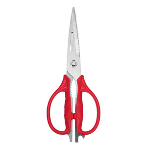 <b>Kitchen</b> <b>Scissors</b> Stainless Steel Red Straight Head Multi Functional For Meat And Fish Cutting Home Use - Product Image 4