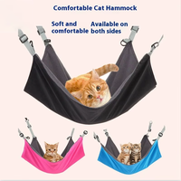Hamac pour chat suspendu en polaire à motif uni pour l'automne et l'hiver, lit pour animaux de compagnie réglable, lit pour animaux de compagnie écologique
