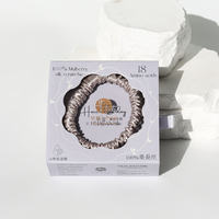 Lot de Chouchous et Élastiques à Cheveux Personnalisables en Soie de Mûrier 100% 1 cm de Haute Qualité, Personnalisation de Votre Marque et de l'Emballage