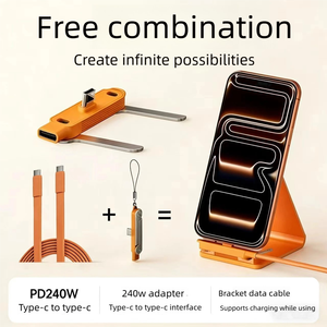 Free Combo 240W Fast Charging+Built in Phone <b>Stand</b>+Landscape Portrait <b>Switch</b>+ Current Flexible Series Cable with <b>Stand</b> for Phone - Product Image 2