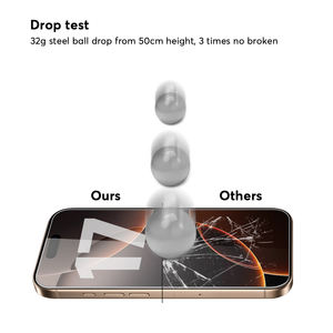 Protecteur d'écran anti-empreinte digitale en verre trempé pour <span class=keywords><strong>téléphone</strong></span> portable 9H 2.5D pour iPhone 17 - Product Image 5