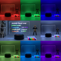 Lampe de nuit créative à LED avec tableau de messages et stylo, alimentation USB, décoration, lampe de nuit, tableau de messages, lumières 3D