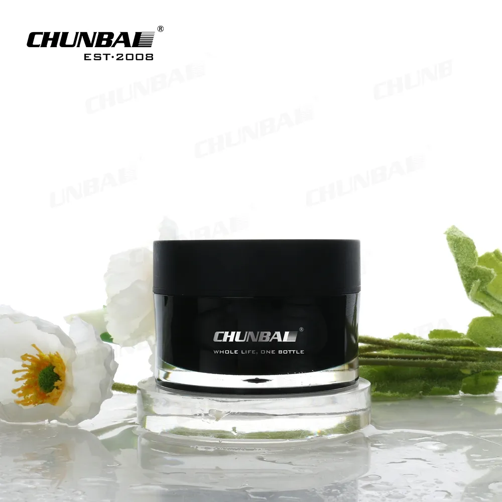 custom frosted 100ml empty packaging skin care cosmetic container 10g 30g 2oz 400g acrylic cream pet plastic jar with lid