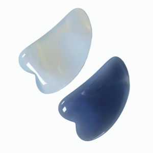 Planche de massage en agate naturelle polie en forme de V pour le modelage de la mâchoire et le massage des méridiens du visage - Product Image 5