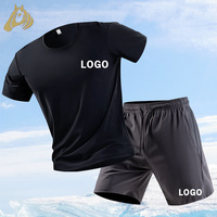 Ensembles de T-shirts décontractés 2 pièces pour hommes en matériaux premium, style unique, manches courtes, en tissu épais