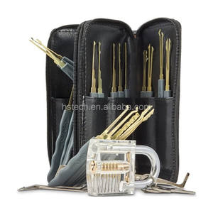 ชุดอุปกรณ์งัดกุญแจไทเทเนียมแบบตะขอเดี่ยว 24 ชิ้น พร้อมกล่องใสสำหรับฝึกซ้อมแบบช่างกุญแจ  แบบเจมส์ <span class=keywords><strong>บอนด์</strong></span> <span class=keywords><strong>007</strong></span> สำหรับงัดกุญแจแบบการ์ดเครดิต - Product Image 2