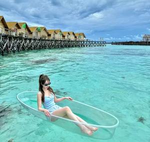 Wojin 11ft Kayak 2 personnes Double siège vente en gros Touring Clear Crystal Kayaks Transparent Kayak de pêche à vendre - Product Image 4