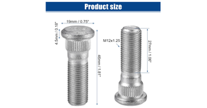 M12x1.25 फ्रंट या रियर व्हील लुग स्टड इनफिक्35 2003-2012 के लिए इनफिटी क्यू 60 2014-2018 सं. 4322270t00 - Product Image 3