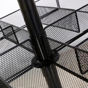 Quattro strato di molti piazze e grande negozio di regolabile per la visualizzazione rack con 5 ruote - Product Image 3