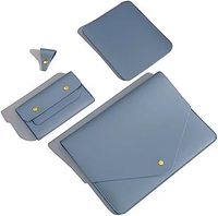 Ensemble de pochettes pour ordinateur portable en cuir avec logo OEM, pochette pour ordinateur portable + organiseur de câbles + tapis de souris, ensemble cadeau pour le bureau
