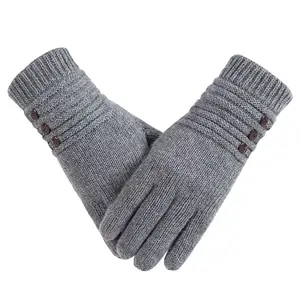 Hot Sell Women Cotton Knitted Touch Screen Acrylic Winter Fashion Heat Warm Gloves Mittens