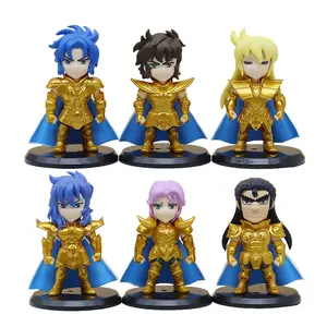 Xrh 11.5Cm 6 Stuks/Batch Beeldje Manga Goud Saint Seiya Anime Figuur Verzamelspeelgoed Actiefiguren