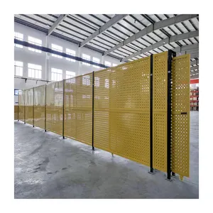 customized size steel security fence industrial Perforated Metal warehouse fence panel