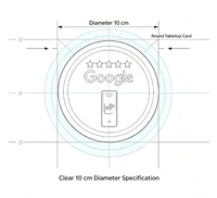 Adesivi NFC per Recensioni Google NFC213 Compatibili 13.56MHz, Logo Personalizzato, Impermeabili, per Ristoranti e Hotel, OEM