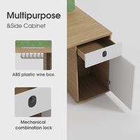 Ensemble de bureaux modernes pour 4 personnes, style cubicle, pour espace de travail ouvert, table d'ordinateur commerciale, poste de travail collaboratif