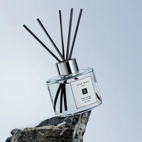 Flacon diffuseur de parfum rond en verre de luxe vide personnalisé de 50 ml, 100 ml, 120 ml, 200 ml avec bouchon en métal et boîte