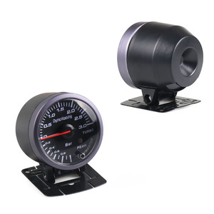 Vente chaude, tableau de bord de voiture turbocompressé de 2,5 pouces (60 mm), surface noire, modification de voiture, 0-3 bar, lumière blanche pour compteur automobile - Product Image 2