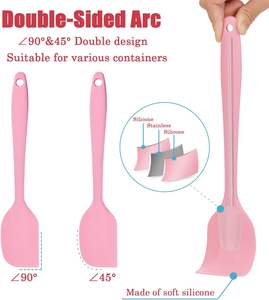 Spatule en silicone antiadhésive de haute qualité, design monobloc, 8 pouces, pour la pâtisserie et la cuisine - Product Image 2