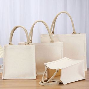 With Custom Logo Eco Friendly Laminated Jute Reusable Linen Beach <b>Bag</b> <b>Hessian</b> Shopping <b>Tote</b> <b>Bags</b> - Product Image 3