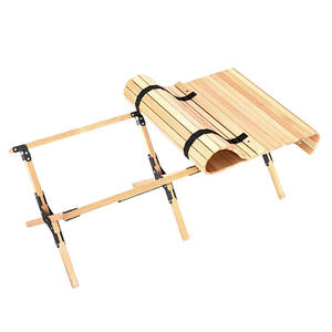 Mesa plegable de tortilla de madera de haya pequeña PIN PO para picnics al aire libre y camping comedor para patio hoteles escuelas villas dormitorios - Product Image 6