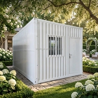 Casa Contenedor Plegable Prefabricada, Cabaña Modular Portátil con Ventana, Habitación Contenedor de Ensamblaje Rápido para Oficina o Almacenamiento en el Patio Trasero