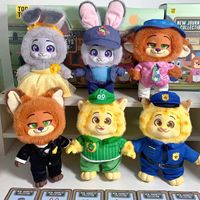 Porte-clés en peluche PVC 100 % authentique ZOOTOPIA 2 Nouvelle série de voyages Boîte mystère