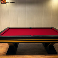 Table de billard américain Stellarway 9 pieds, taille standard, en bois massif, avec poches dissimulées, tapis en laine, pour club, bar, salon de luxe