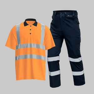 Custom <b>Hi</b> <b>Vis</b> Polo <b>Shirts</b> High Visibility Traffic Safety Work Roadway <b>T</b> <b>Shirt</b> with Reflective Strips - Product Image 2