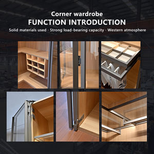 Gran oferta, armario de cristal de aluminio LED para dormitorio de lujo, cama Loft moderna con armario, sala de estar, armarios de joyería, exhibición al por mayor - Product Image 6