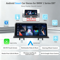 Navigation Carplay LELV Système Linux pour BMW Série 1 E81 E82 E87 E88 Lecteur Vidéo 10,25 Pouces 2004-2011 Android Auto