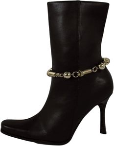Silver Boot Chain <b>Bracelets</b> For Women Pair Screw And Ball Hardware Charms Boot <b>Anklet</b> Jewelry For Boots Concerts Rodeo And Parti - Product Image 3