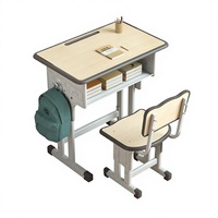 Meubles d'école en métal minimalistes modernes, ensemble bureau et chaise pour enfants pour les devoirs à la maison