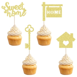 Sweet Birthday Cake Wraps with <b>Decorative</b> Flags and Small Picks for Party Table <b>Decorations</b> and Home Celebration Supplies - Product Image 2