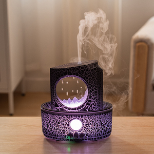 Año Nuevo hogar Oficina Essentials eléctrico simulado fuego volcán Aroma difusor gota de agua humidificador para dormitorio Navidad - Product Image 3