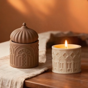 DM1302 islam silikon kavanoz kalıp alçı mumluk beton konteyner reçine sanat zanaat dekor için saklama kutusu yapma malzemeleri - Product Image 3