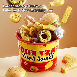 Jouets pour Enfants Cuisine Simulation Fast-Food Pizza Seau Familial Jouets Maisonnette Simuler Accessoires Fast-Food Set de Jeu de Rôle - Product Image 4