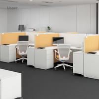 Meubles de poste de travail partagé modernes sur mesure, table de travail de bureau, poste de travail de bureau en bois