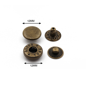 Hot Bán 4 # Màu Đen Nickel Màu <span class=keywords><strong>Snap</strong></span> Nút Brass Cho Áo Khoác Hàng May Mặc Túi Xách Bốn Phần <span class=keywords><strong>Snap</strong></span> Nút - Product Image 4