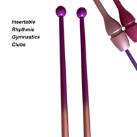 Ruban de danse bicolore scintillant antidérapant en ABS de 45 cm/17,7 pouces, 150 g/pièce, bâtons d'entraînement artistique unisexe pour la danse sur barre
